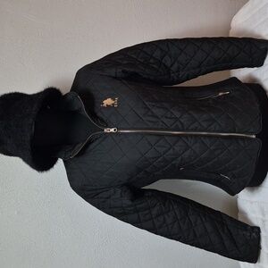 U.S Polo Women's Quilted Black Jacket